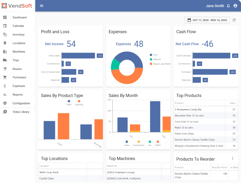 VendSoft: Vending Machine Route Management Software