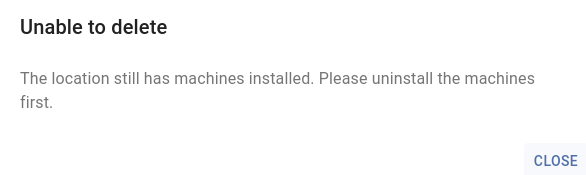 Delete Location Validation
