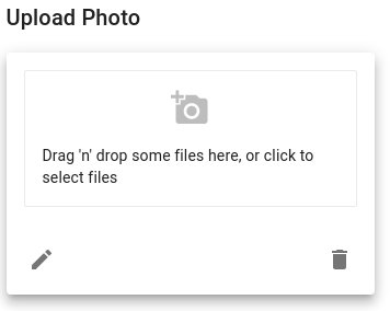 Upload Photo screen