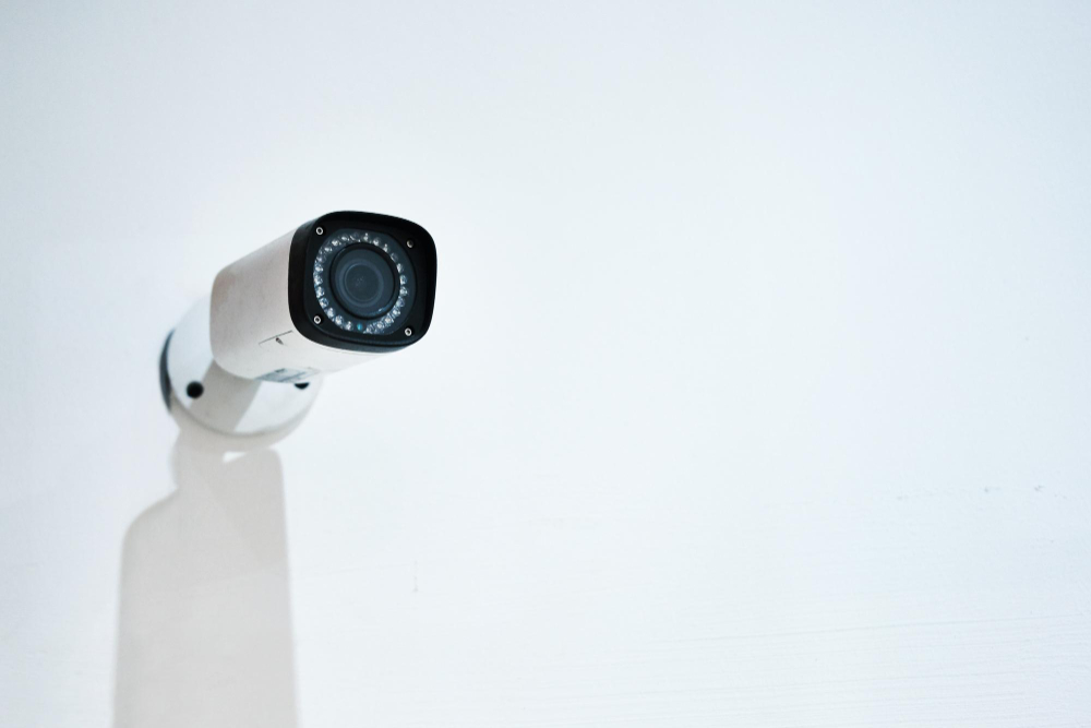 white security camera