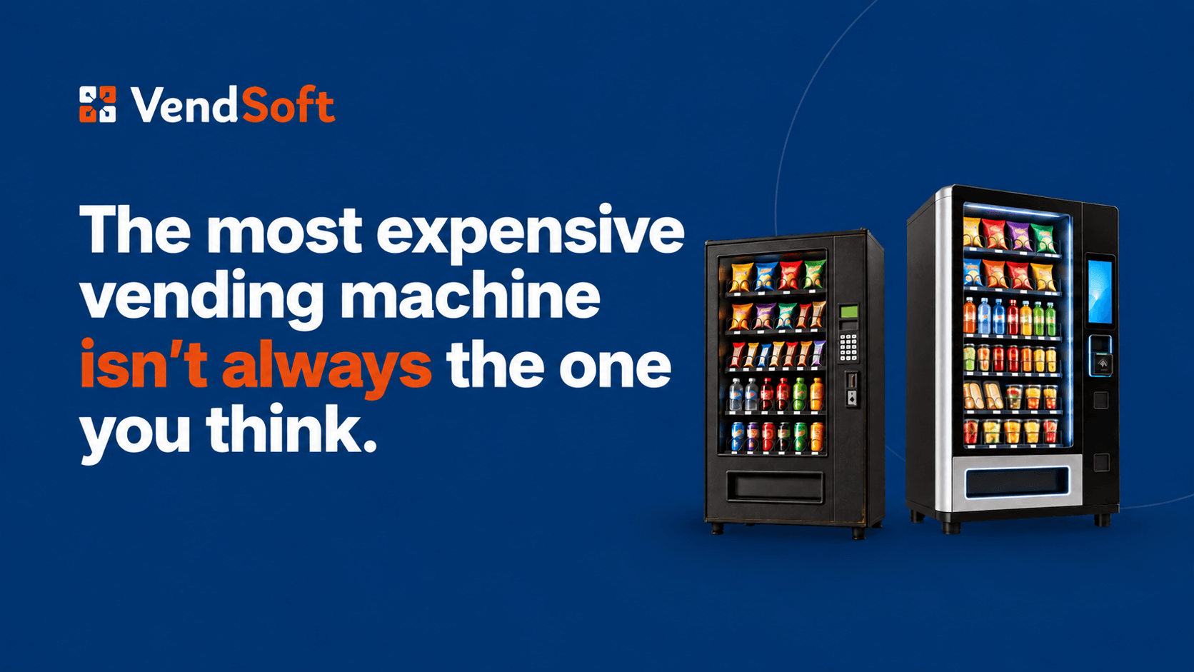Two vending machines illustrating why higher vending machine sales don’t always mean higher profit.